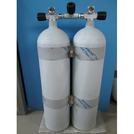 Bibombola 12+12 Litri con rubinetto Manifold Scubatec Dir Style